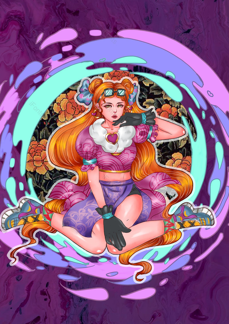 中国风国潮手绘古风人物美女背景设计,插画/手绘图,插画/手绘图库,插画/手绘图下载,插画/手绘